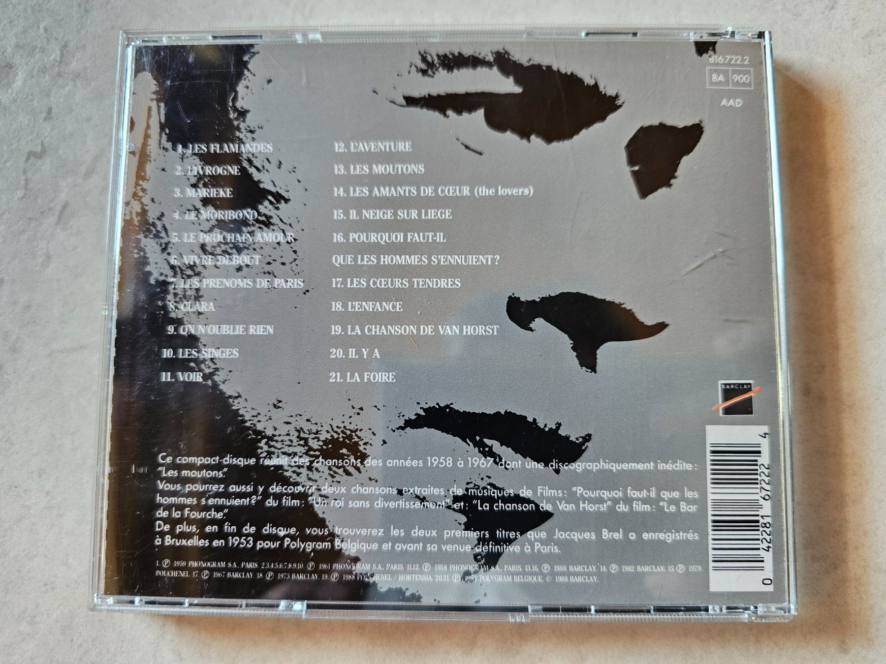 CD: Jacques Brel  -  Les Flamandes – Usato da Schneisingen venduto da backstore24 1