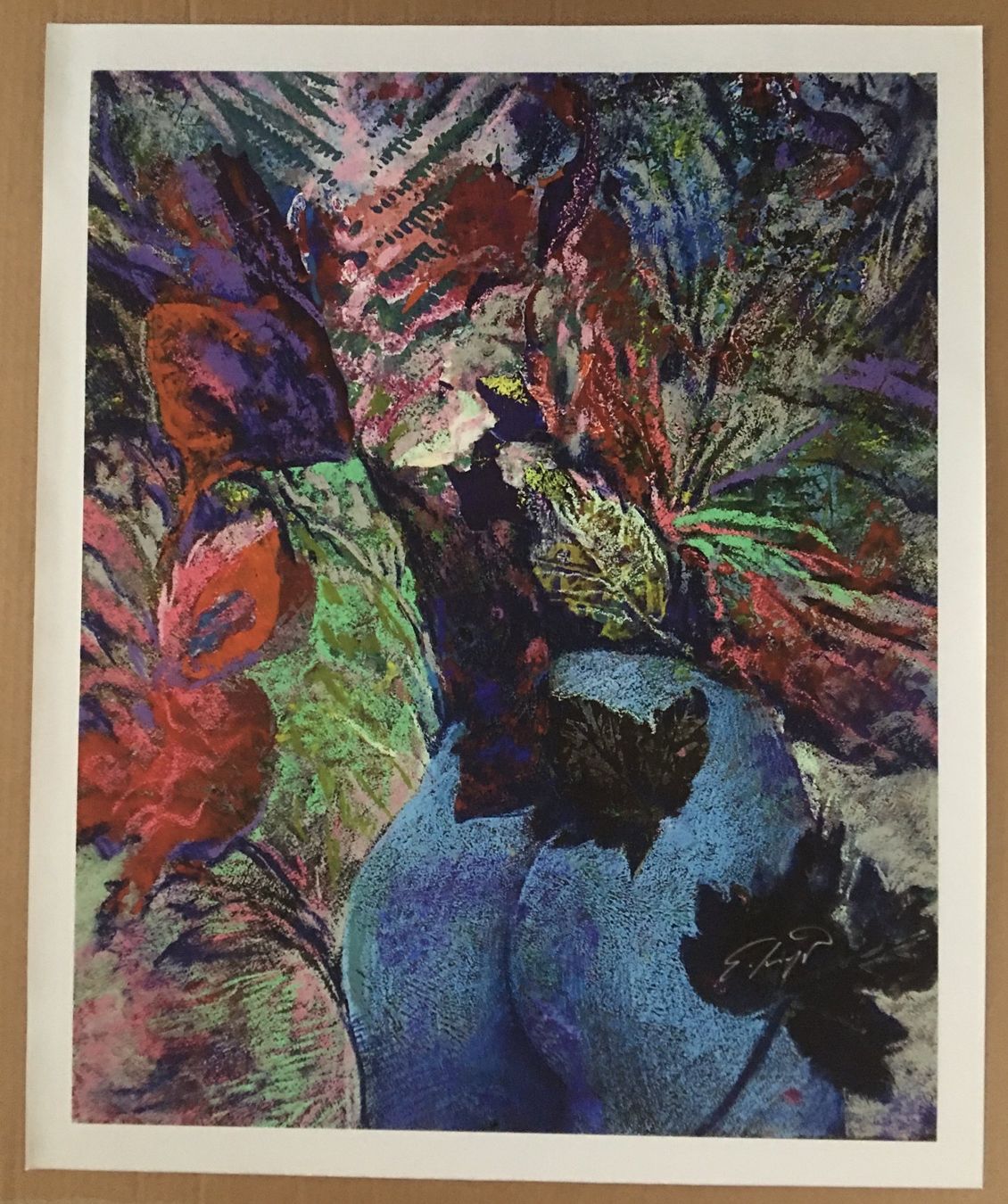 Grafiken & Lithographien: Ernst Fuchs       "Le Poppo en Vase"   GICLEE – Gebraucht aus Nennigkofen von Sommersonnen 1