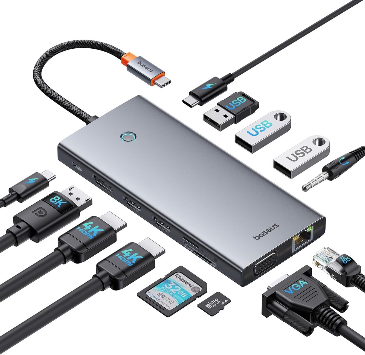 Dockingstation: USB C Docking Station 3 Monitore, 13-in-1 USB C Hub – Neu und originalverpackt aus Nuglar von SaleRitter