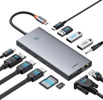 USB C Docking Station 3 Monitore, 13-in-1 USB C Hub