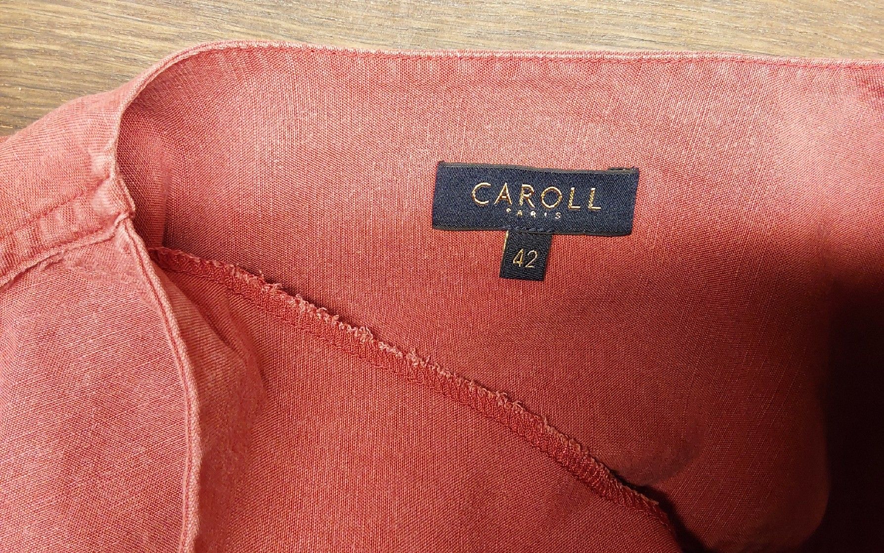 Caroll Camicette: Bluse Tunika Leinen rot Caroll 42 – Usato da Köniz venduto da scopello12 5