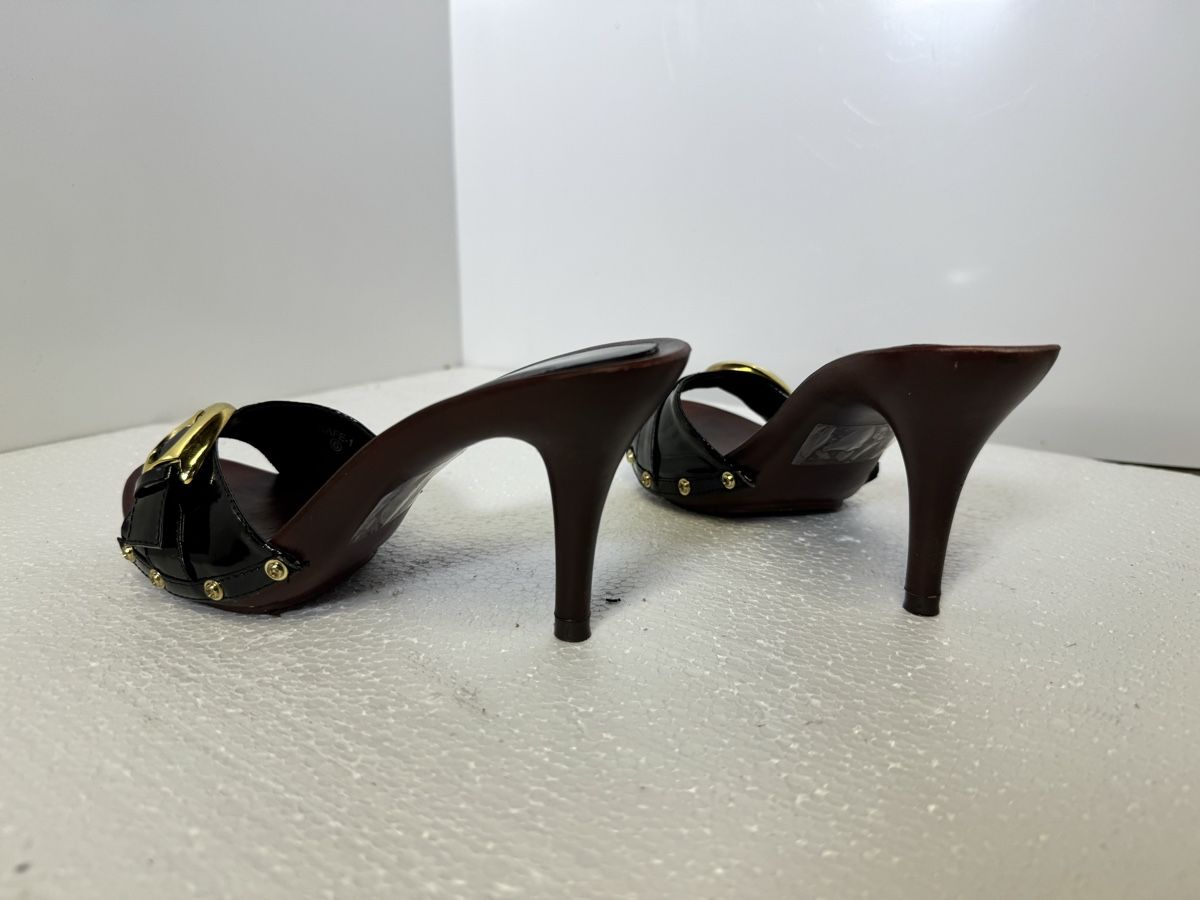 Damenschuhe: Pantolette Mule Italien Stil Holz look – Neu und originalverpackt aus AARBURG von cheapstuff 4
