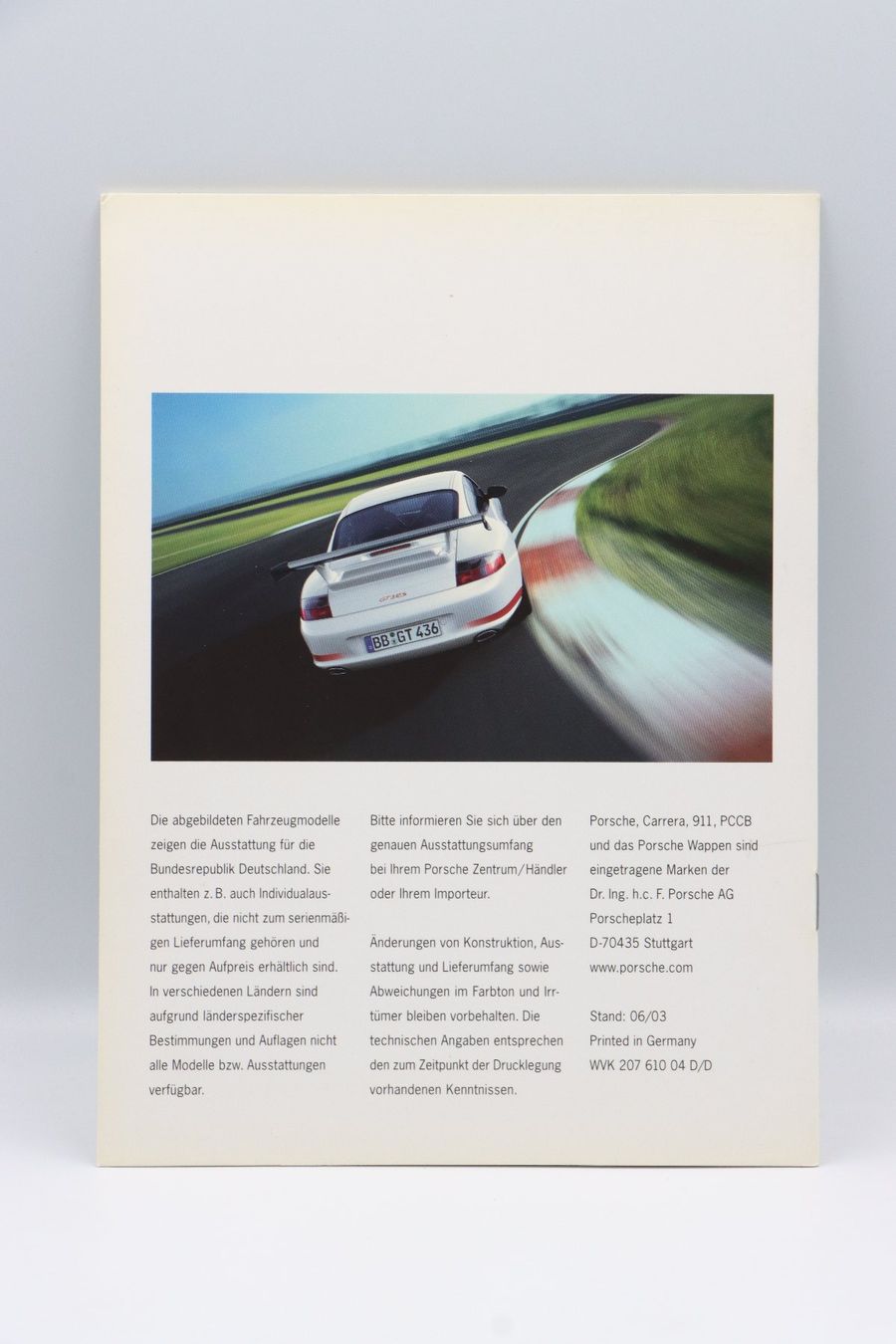 Porsche Documenti: Porsche 911 996 GT3 RS 2003 Prospekt – Usato da Bühl b.Aarberg venduto da Collectorpassions 1