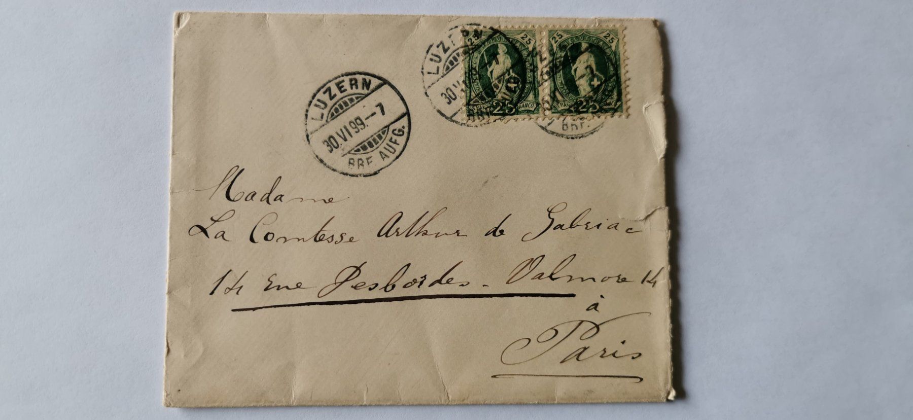 Tous les timbres: Brief 1899 – D'occasion à Aadorf par Chnorli-Furz