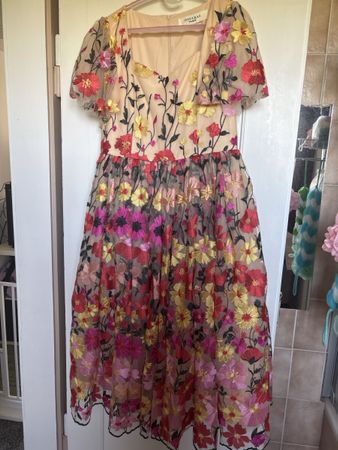 Kleid Jessakae Blumenmuster bunt Grösse  XL guter Zustand