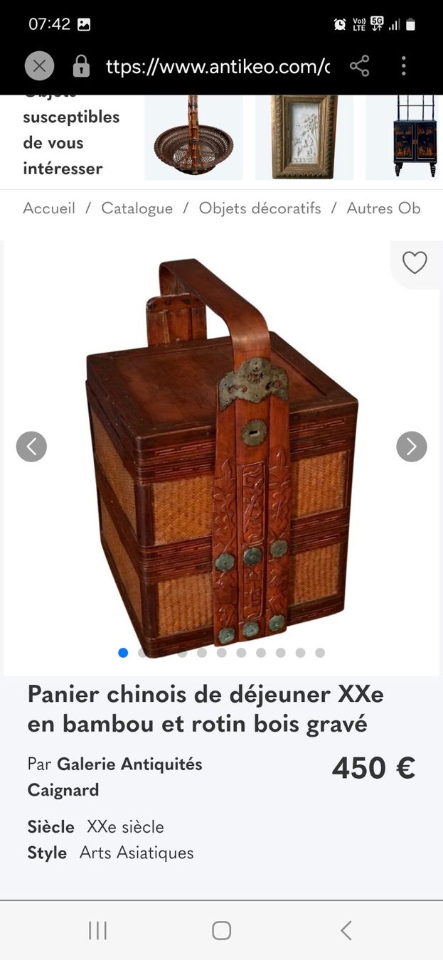 Barattoli: Panier Boîte à repas chinoise ancienne – Usato da Fully venduto da tameab 8