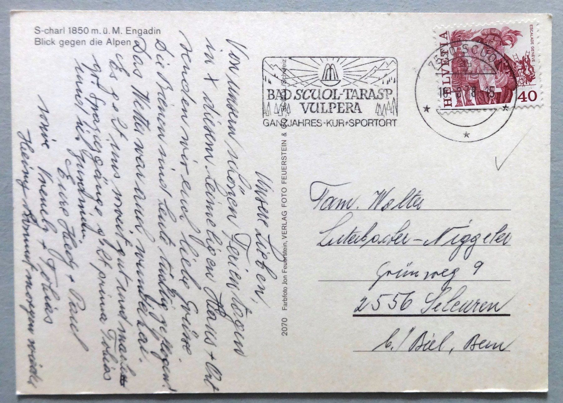 Cartes postales: S-charl 1850 m ü.M., Engadin – D'occasion à Fétigny par Billy2miny 1