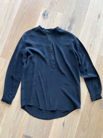 schwarze Seidenbluse von ZARA Gr. XS