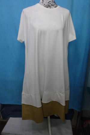 COS HÄNGERCHEN KLEID WEISS GOLD GR L NEU ETIKETT TUNIKA EDEL