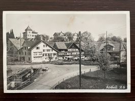 ANDWIL ländliche Ortspartie, Fotokarte, 1937