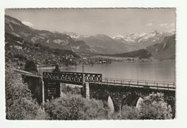 Ansichtskarte Brienz Brienzersee Eisenbahnbrücke 1948