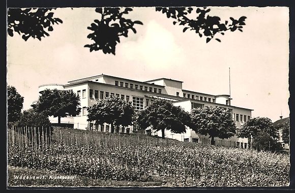 Cartoline postali: AK Wädenswil, Krankenasyl, 1942 – Usato da Berlin venduto da bartko-reher
