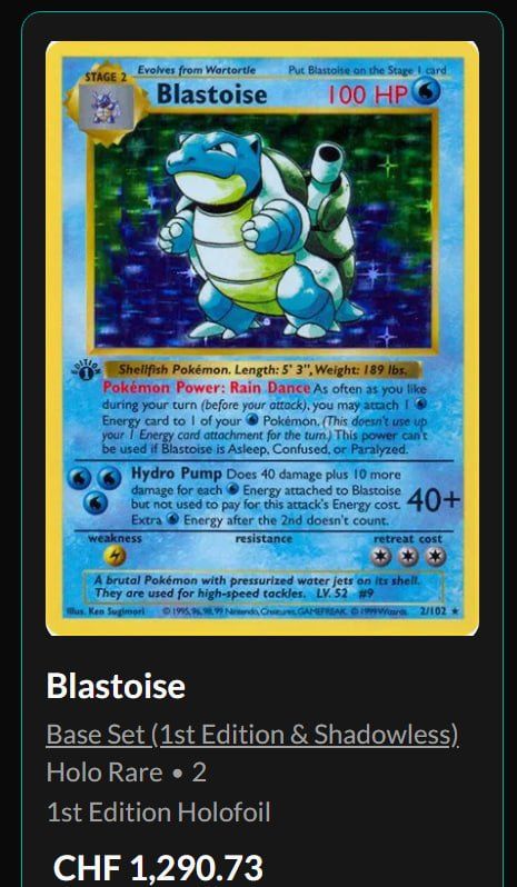 Pokémon Carte collezionabili: Pokémon Blastoise Holo 1st Edition Italian Base Set WOTC – Nuovo (secondo la descrizione) da Magadino venduto da LolleCB 9