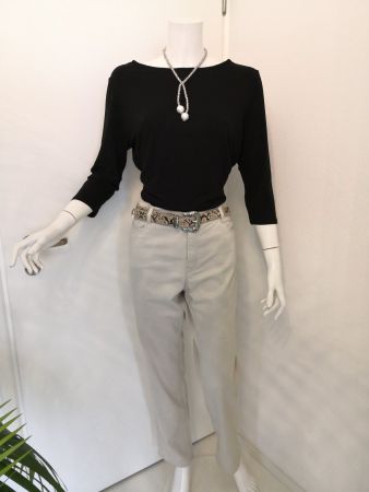 🤩LANGARM T-SHIRT SCHWARZ MIT STRASS-HERZ