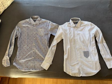 2X    Herren Hemd OSVALDO TRUCCHI Grösse 38/15 guter Zustand