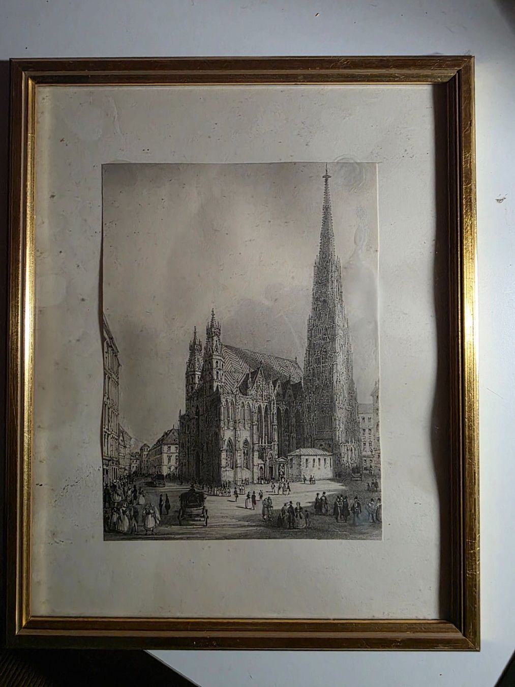 Poster & Bilder: antikes Bild St. Stephans Kirche Wien – Gebraucht aus Walterswil BE von Lonitti