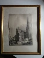 antikes Bild St. Stephans Kirche Wien