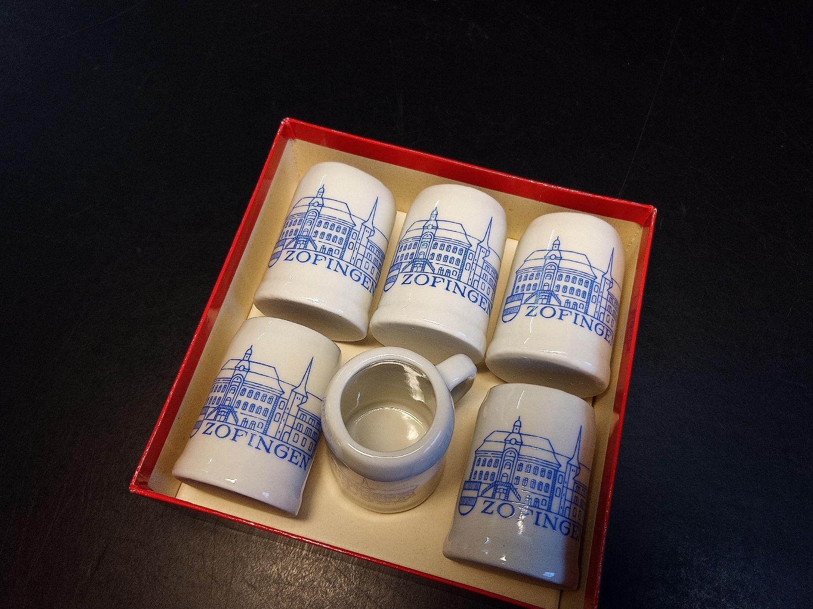 Gläser: 6x Zofingen Mini Bierkrüge – Gebraucht aus Reiden von Zofi-Brocki 3