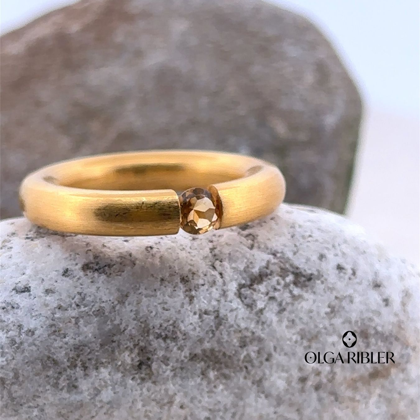 Olga Ribler Anelli: Edelstahl Pneu Ring mit Citrine Grösse 54 – Nuovo (secondo la descrizione) da Luzern venduto da Schmuckoutlet 3