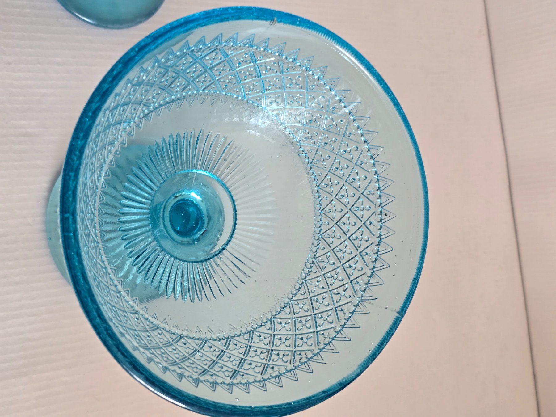 Bicchieri: 2 antike Glasgefässe, ca 1900 - 1920 in blau – Usato da Rheinau venduto da MakalekaAloha 2