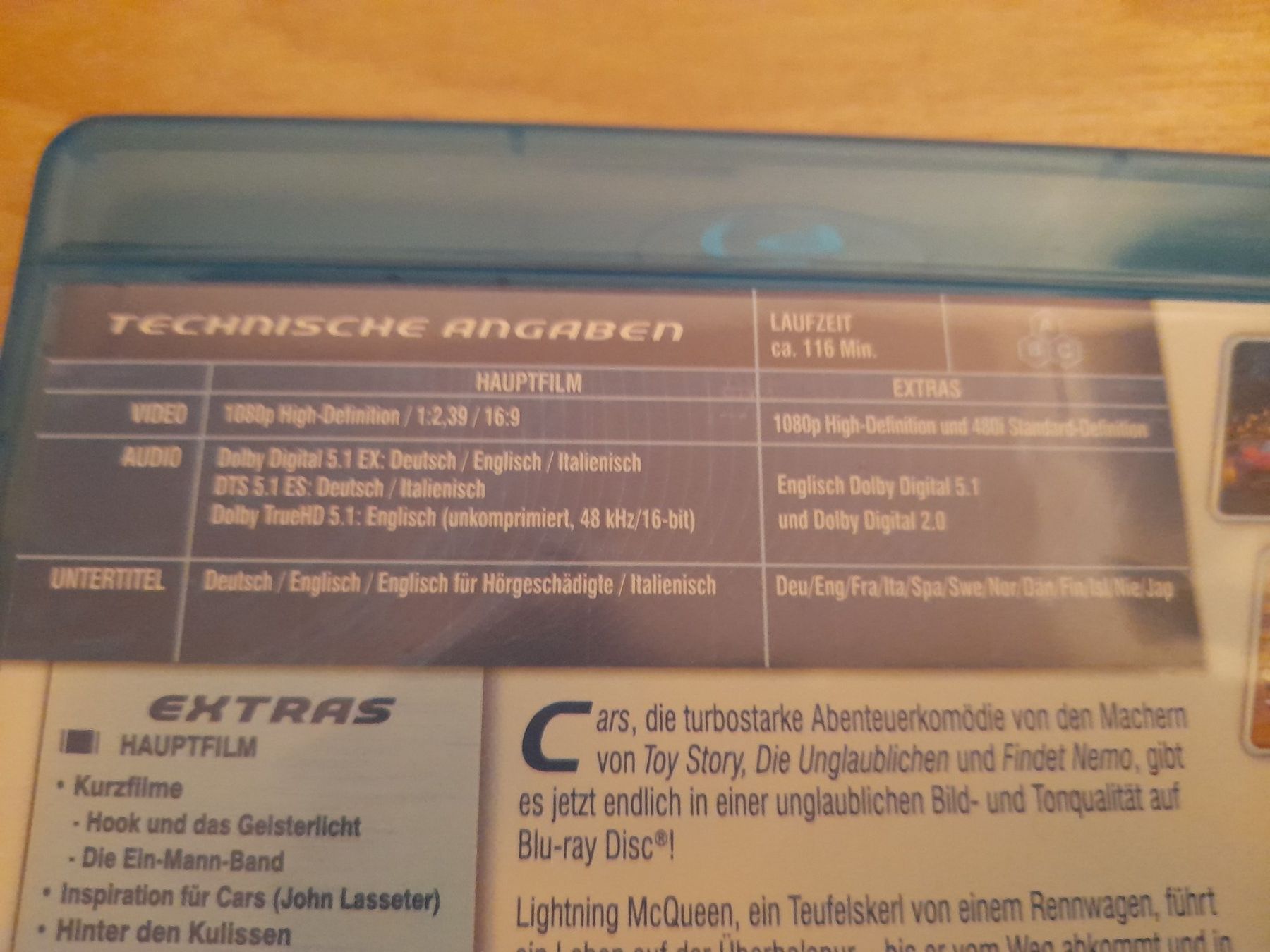 Tutti i DVDs: Disney Pixar Cars Blu-ray – Usato da Lustmühle venduto da chevi03 2