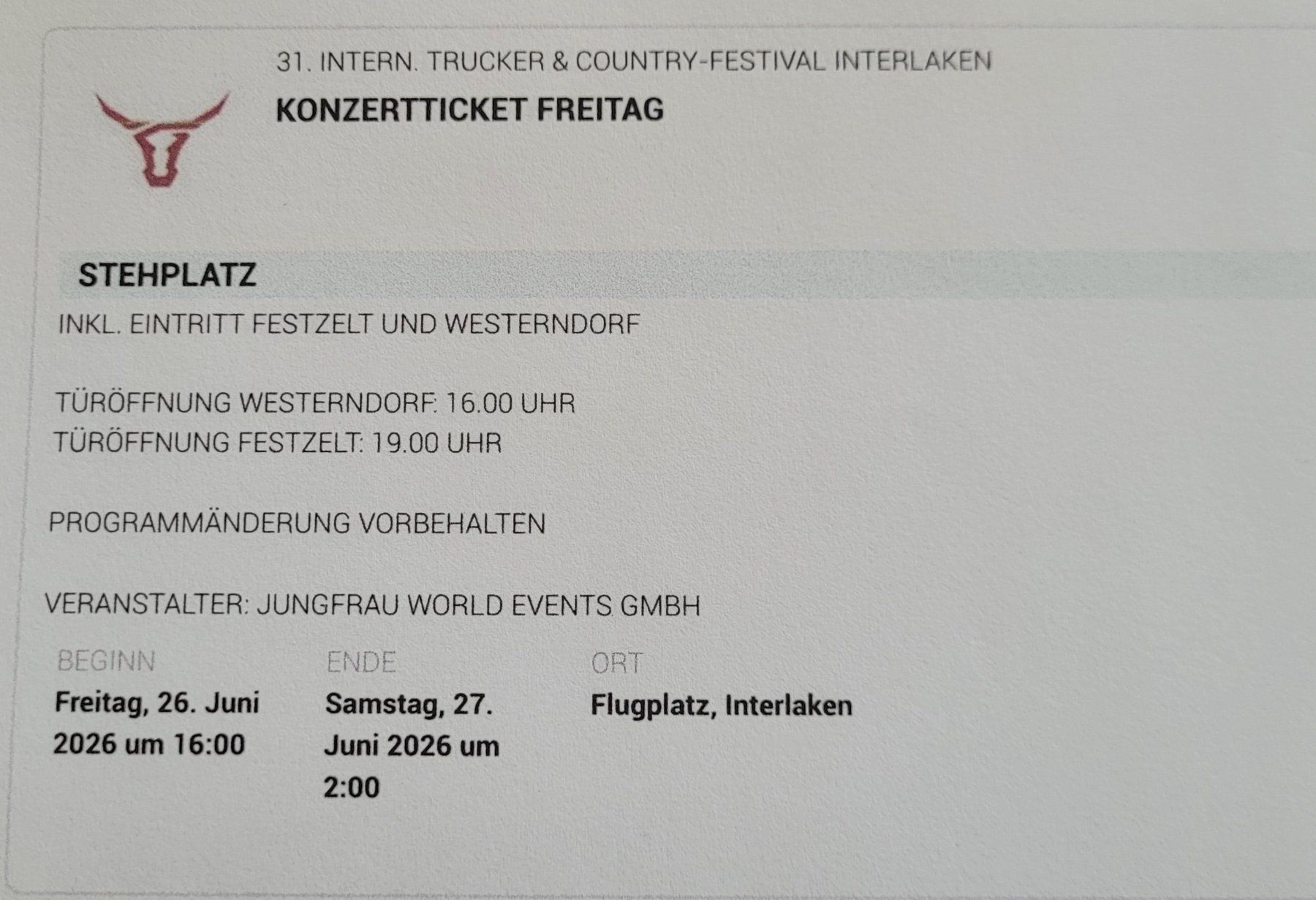 Biglietti: Konzertticket VOLXROX u. TRAUFFER – Nuovo e nell'imballaggio originale da Scheuren venduto da AUSTRALIA024