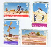 Briefmarken "Salzindustrie". Turks- und Caicosinseln.