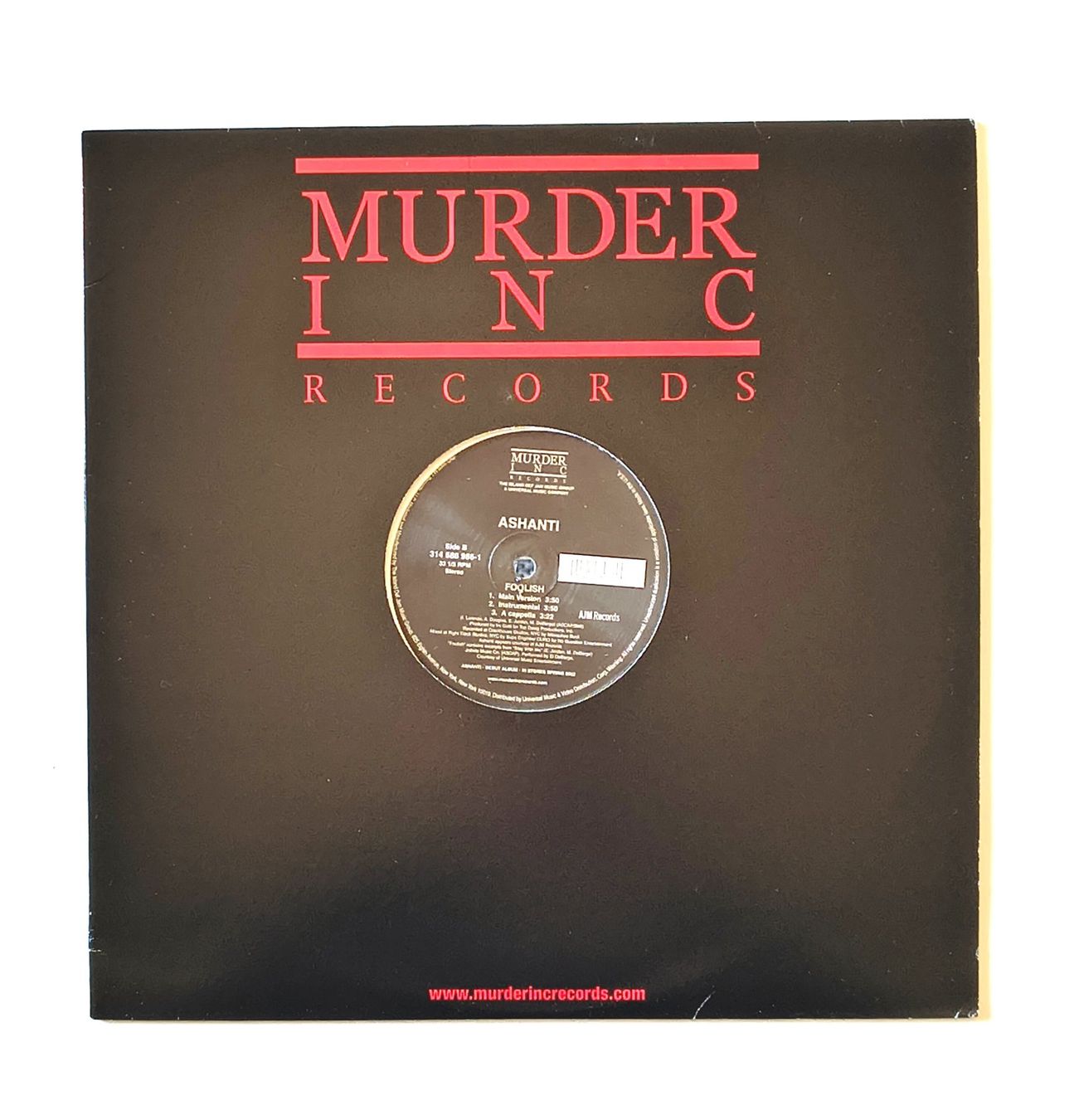Schallplatten: Ashanti - Foolish - Murder Inc. Records Vinyl Single – Gebraucht aus Thörishaus von GoldsteinShop