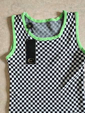 TOP JUST CAVALLI S 36 KLEID MINIKLEID LONGSHIRT KARO 