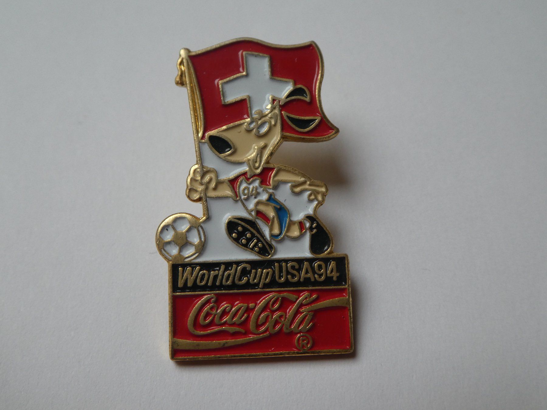 Plaketten & Abzeichen: Pin Switzerland/USA World Cup 94 – Gebraucht aus Andelfingen von Annegret06