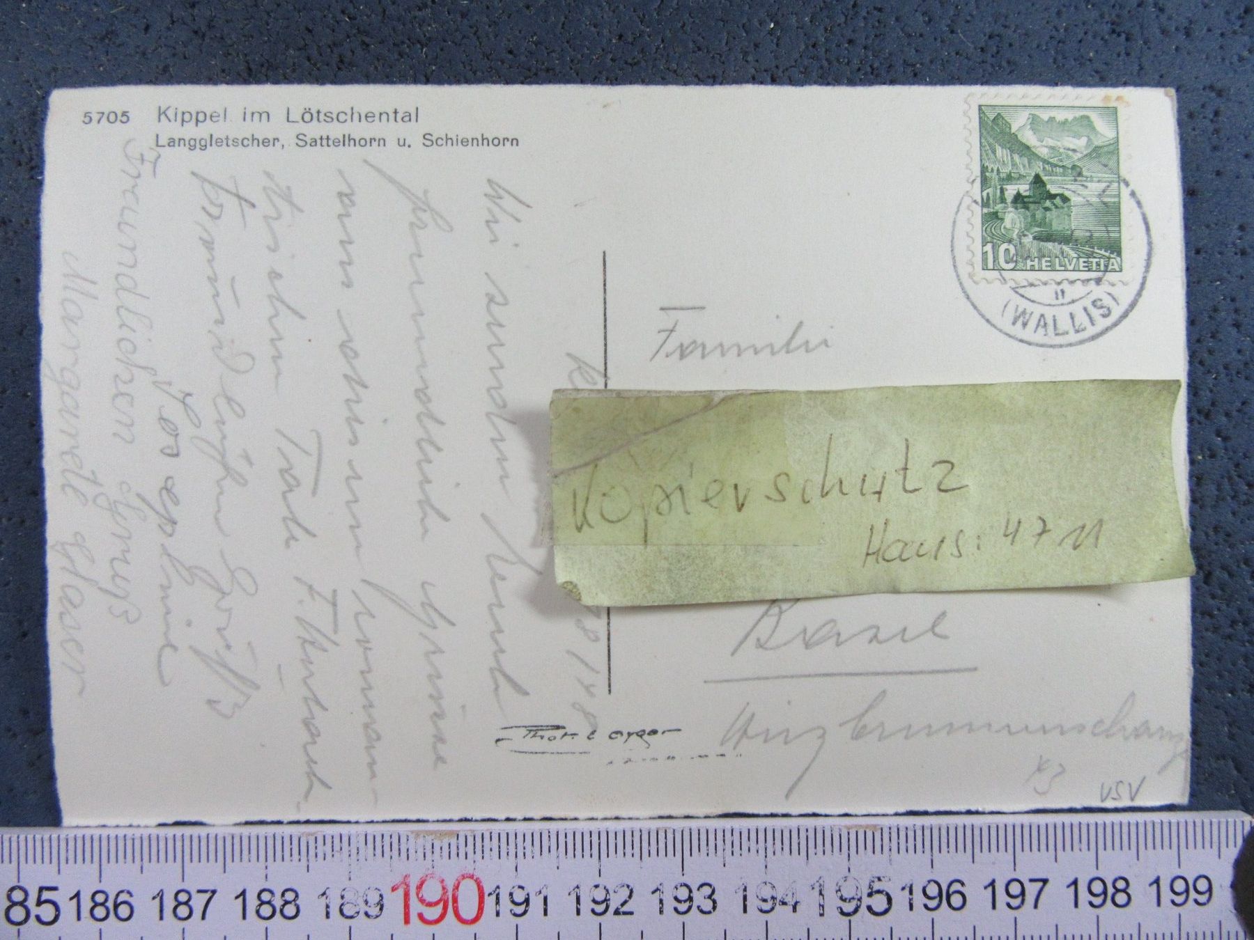 Cartoline postali: KIPPEL IM LÖTSCHENTAL VS AK 1948 – Usato da Ettingen venduto da Hausi4711 2