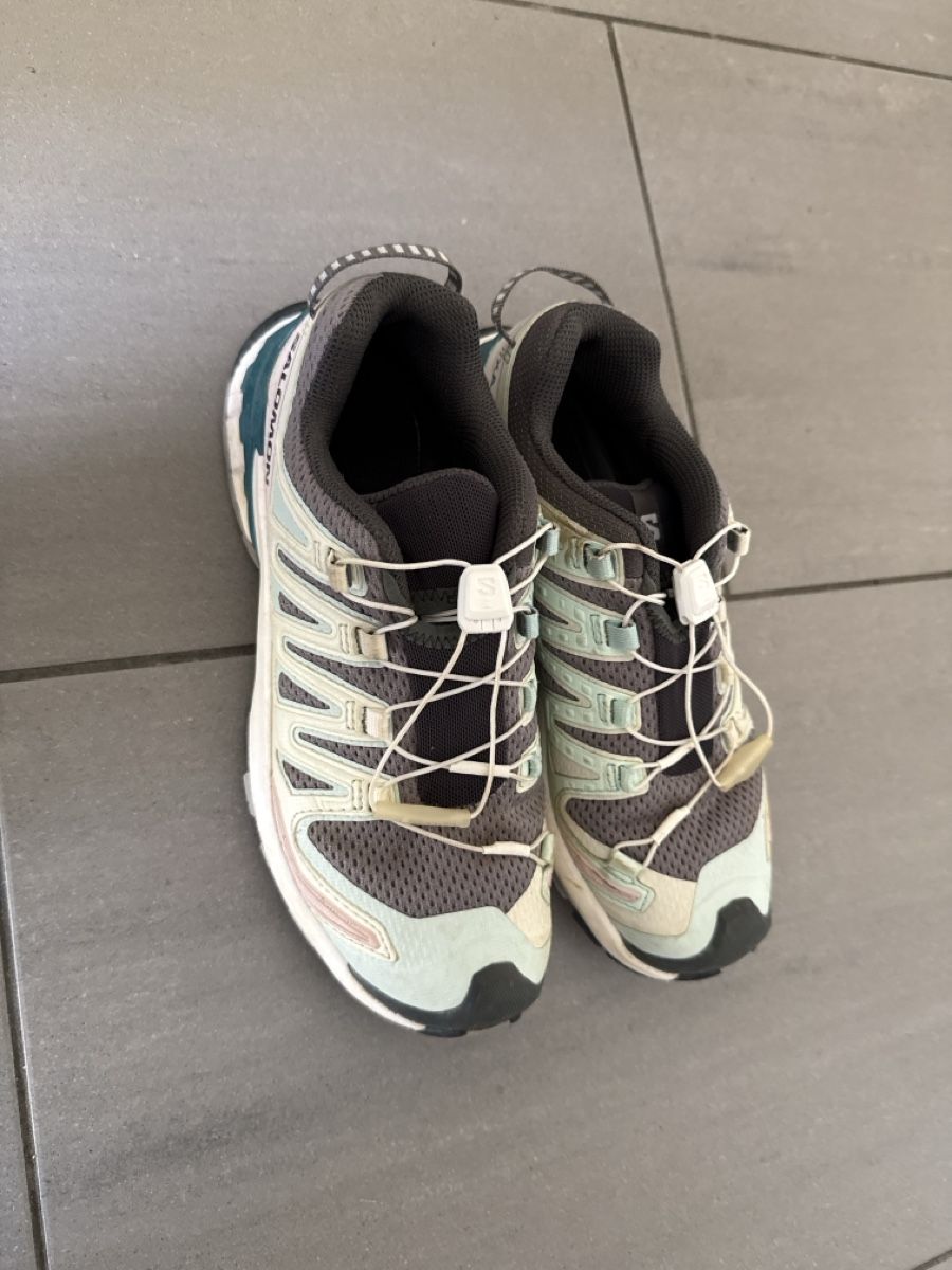 Salomon Herrenschuhe: Salomon Wanderschuhe grau grün Schnellschnürsystem – Gebraucht aus Zürich von sasast 1