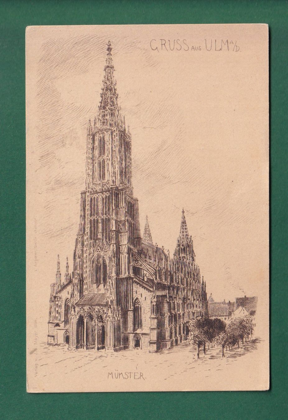 Cartoline postali: Gruss aus ULM - Münster – Usato da Pully venduto da nicecards-shop