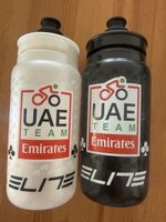 2 Elite Trinkflaschen UAE Team Emirates weiss schwarz