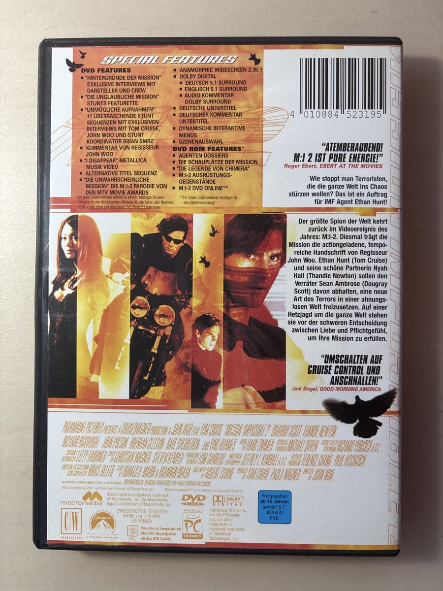 Tutti i DVDs: Mission: Impossible II - Tom Cruise (a) – Nuovo (secondo la descrizione) da Ruswil venduto da Slivio_ 1