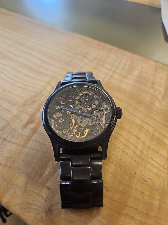 Montres: Montre squelette noire  – D'occasion à châtelaine par dids92
