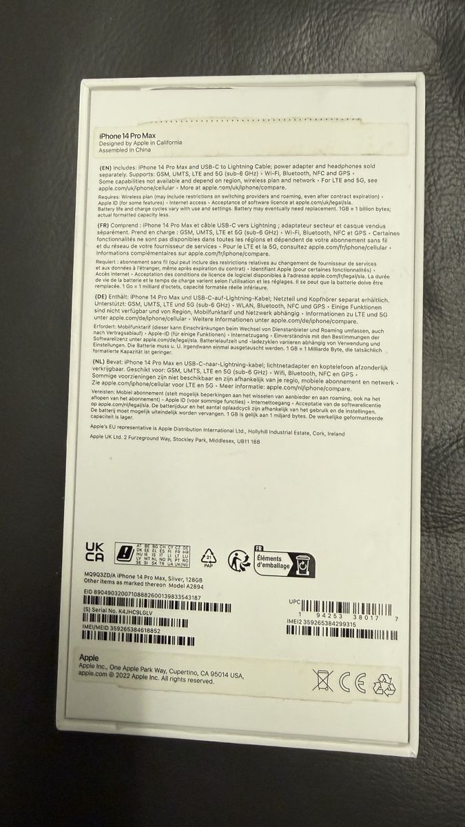 Apple Handys / Smartphones: iPhone 14 Pro Max, Silver,, 128GB Das Handy – Gebraucht aus St.Gallen von gauwo 4