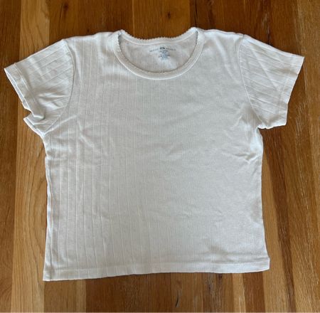 Brandy Melville Pointelle T-Shirt / Top
