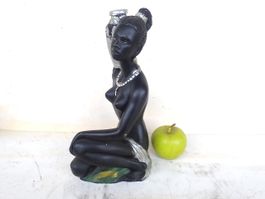 Figur Frau Afrika Gips Statue Vintage Mid Century Design 60