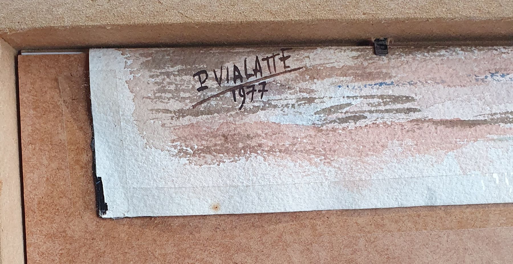 Gemälde: Superbe tableau sous vitrage P. Vialatte – Gebraucht aus Servion von meno999 3