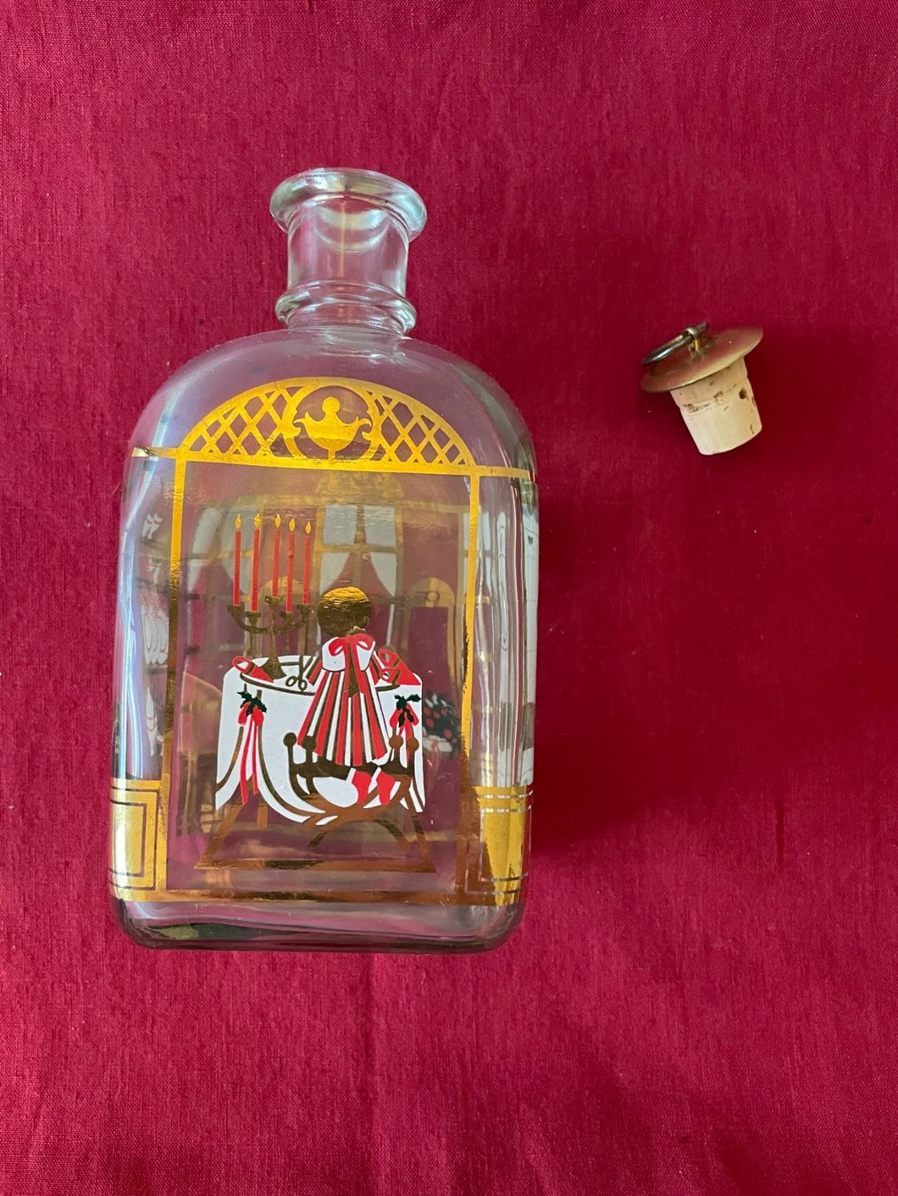 Holmegaard Bottiglie: Holmegaard Danemark - Belle bouteille de Noël – Usato da Cologny venduto da VintageFlamingo