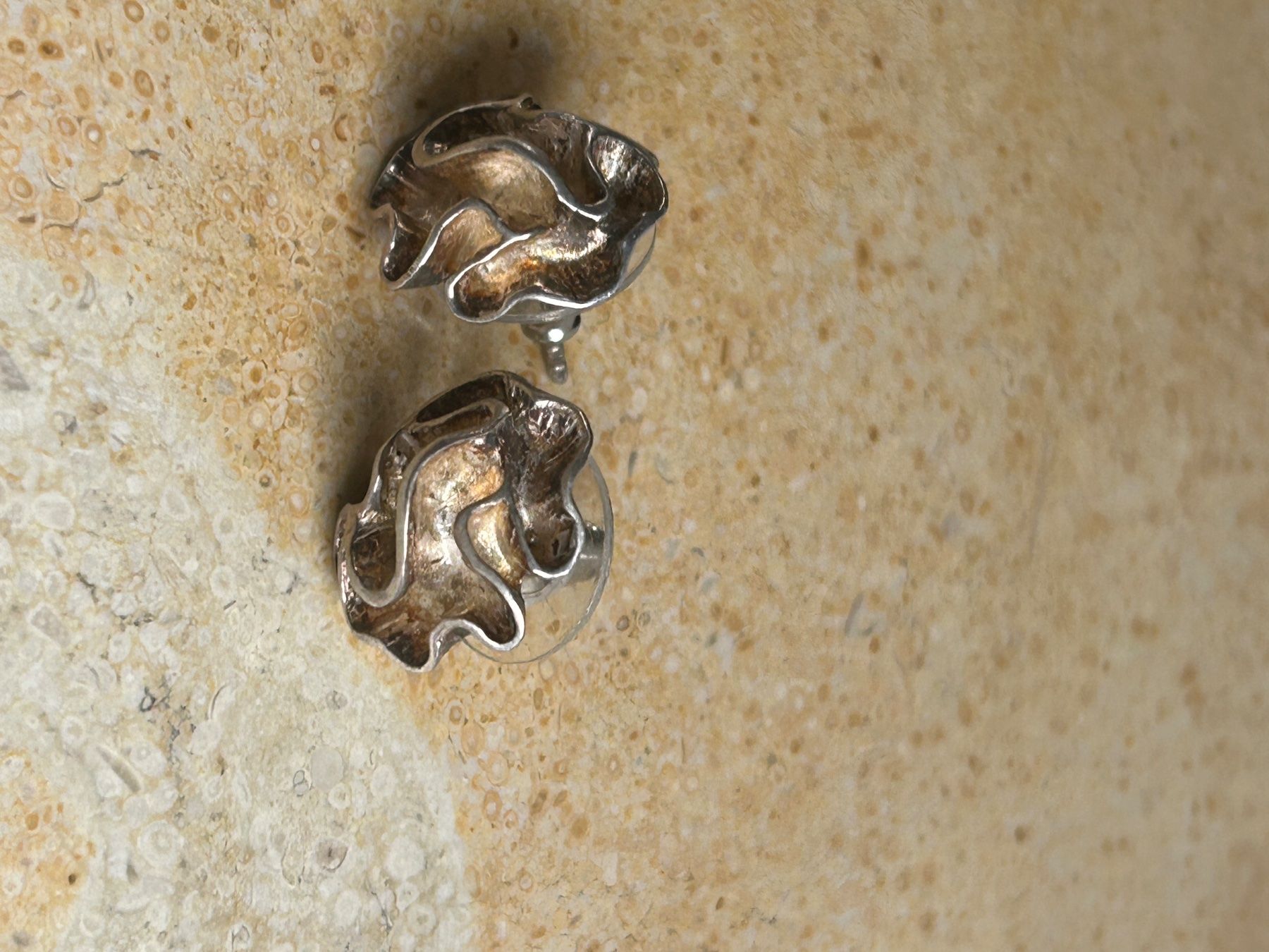 Orecchini pendenti & Orecchini a lobo: Silber Ohrstecker Pfingstrosen /ROSEN – Usato da Laufen venduto da Bellebellezza 2