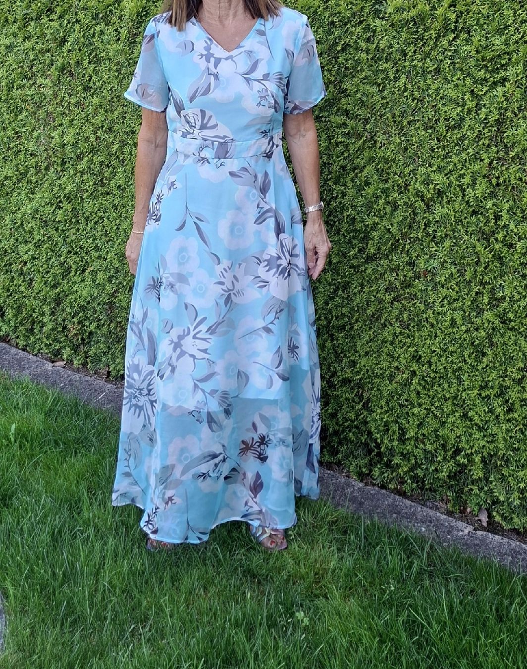 Kleider: Chiffonkleid,  Hochzeit, Feste, Abendkleid Gr. 36, luftig – Neu (gemäss Beschreibung) aus Kriens von Ricobaby 1