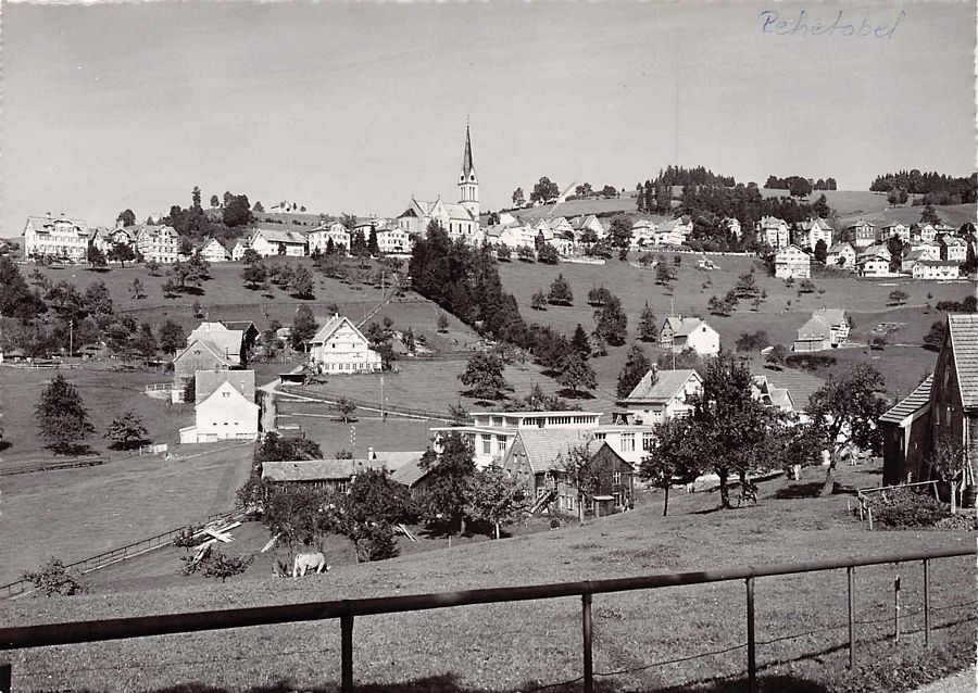 Cartoline postali: Rehetobel, Teilansicht, gelaufen 1959 – Usato da Frauenfeld venduto da POML