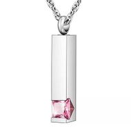 UNISEX ANHÄNGER EDELSTAHL SILBERFARBEN MIT KETTE ASCHE URNE