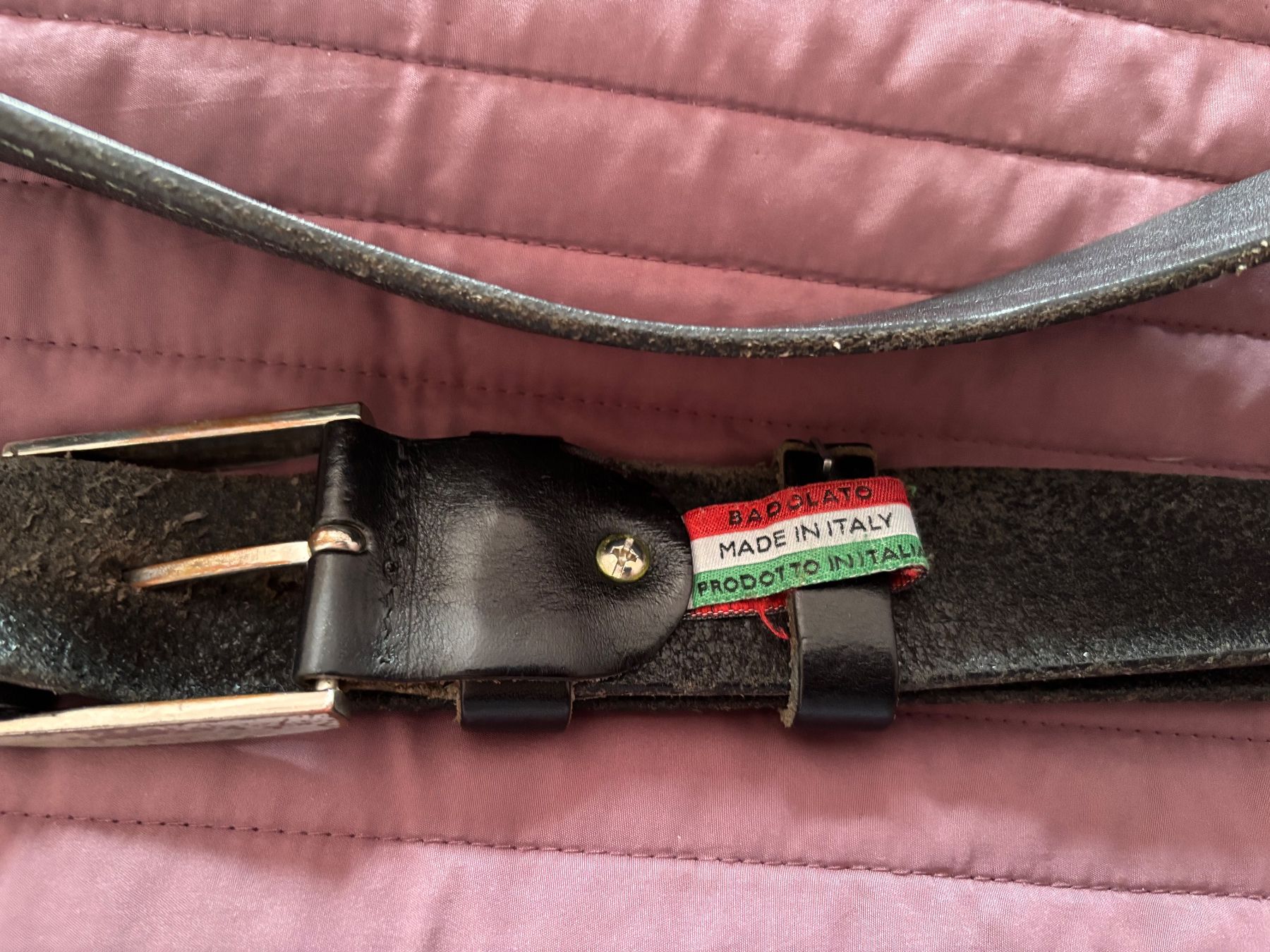Gürtel: Ledergurt Voll-Leder schwarz 120 cm – Gebraucht aus Balsthal von Uroby 2