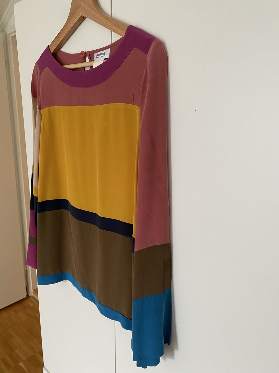 Sonia Rykiel Camicette: Sonia Rykiel Colour Block Silk Blouse Top Size 40 (M) – Nuovo (secondo la descrizione) da Herrliberg venduto da non_5qdb 3
