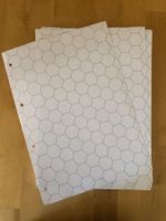 20 pages Papier perforé motif hexagone A4