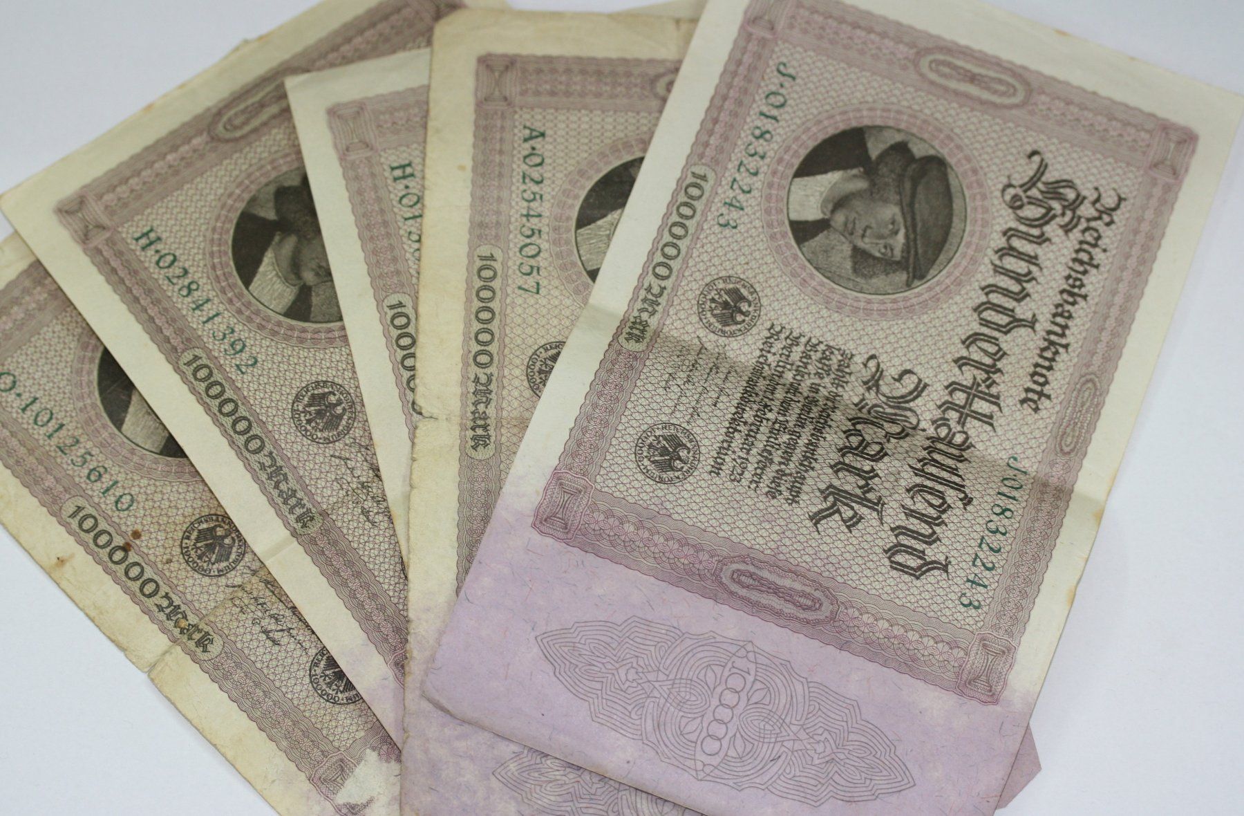 Banknoten: 5 x  Reichsmark Banknoten – Gebraucht aus Chur von Invinoveritas