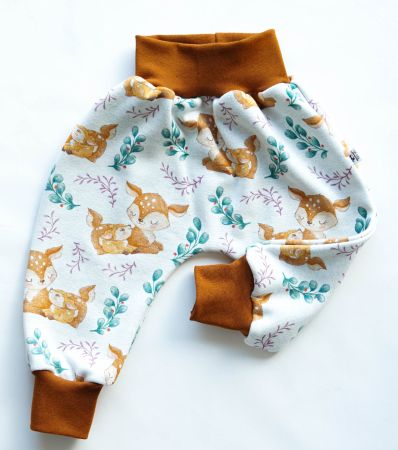 Fleece/Thermo Pumphose mit Rehe/Bambi Gr.68/74 - NEU